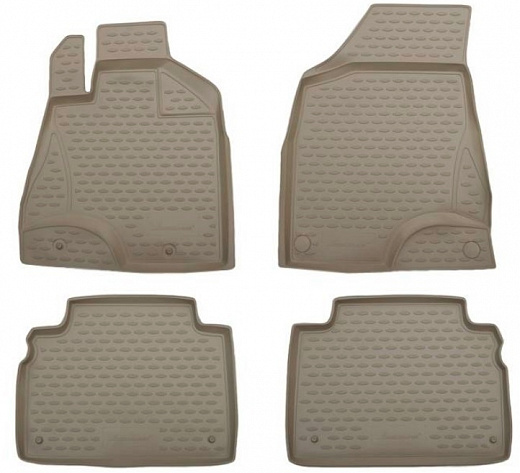 Коврики в салон TOYOTA Harrier (10, 15, 30, 35, 38) 1998-2008, Kluger П.Р., 4 шт. (полиуретан, бежевые)