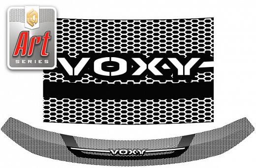 Дефлектор капота Серия "Art" графит Toyota Voxy  2014-2017  СА Пластик