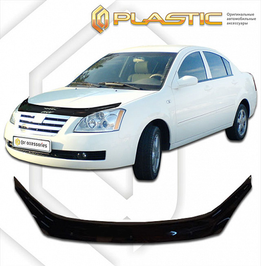 Дефлектор капота Classic черный Vortex Estina  2008 СА Пластик