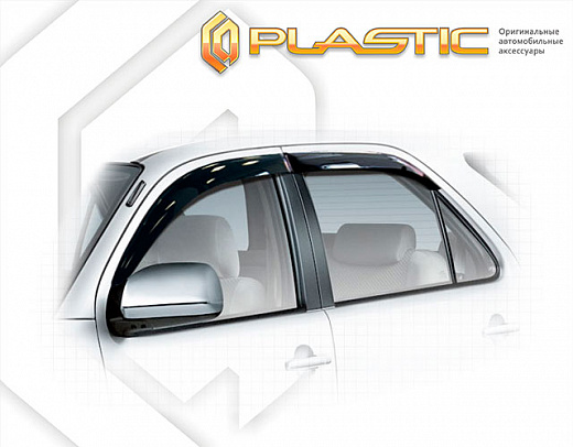 Ветровики дверей Classic полупрозрачный Toyota Fortuner  2009-2011 СА Пластик