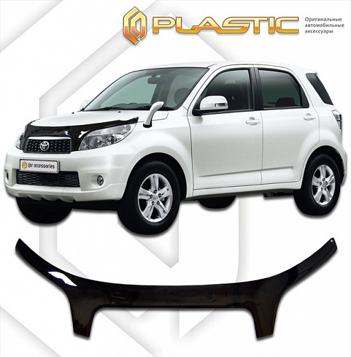 Дефлектор капота (exclusive) Classic черный Toyota Rush  2006–2008 СА Пластик