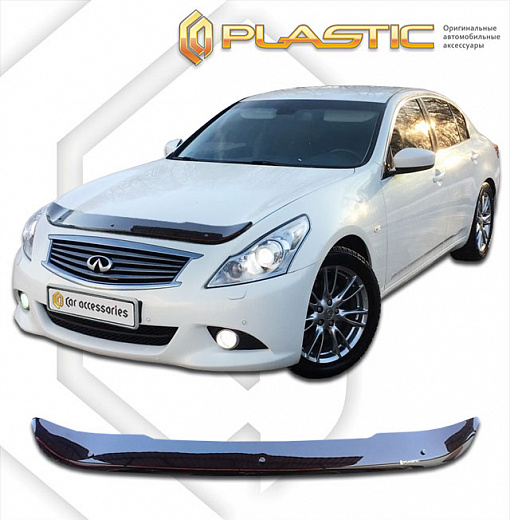 Дефлектор капота Classic черный Infiniti G35  2006-2009 СА Пластик