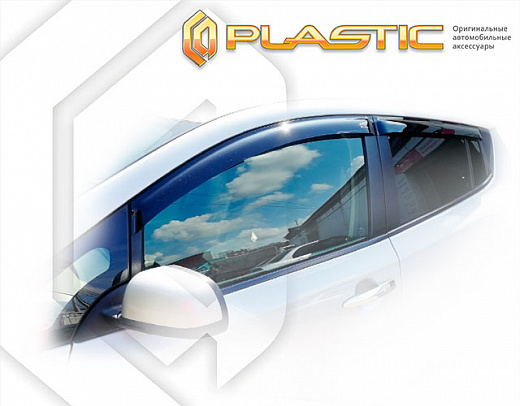 Ветровики дверей Classic полупрозрачный Nissan Leaf  2009-2017 СА Пластик