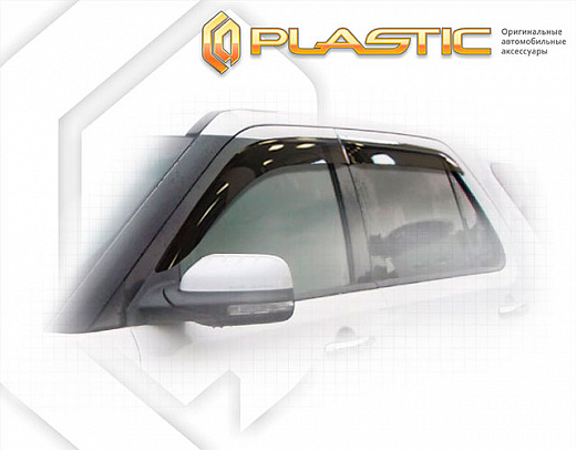Ветровики дверей Classic полупрозрачный Ford Explorer  2011–2015. СА Пластик