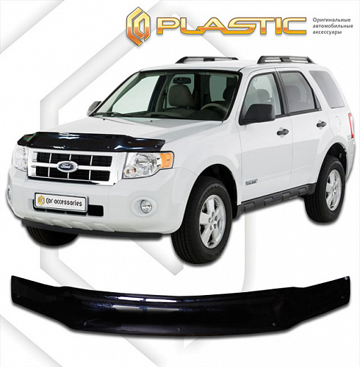 Дефлектор капота Classic черный Ford Escape  2008-2012 СА Пластик