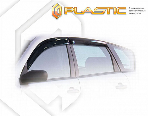 Ветровики дверей Classic полупрозрачный Pontiac Vibe  2002-2008 СА Пластик