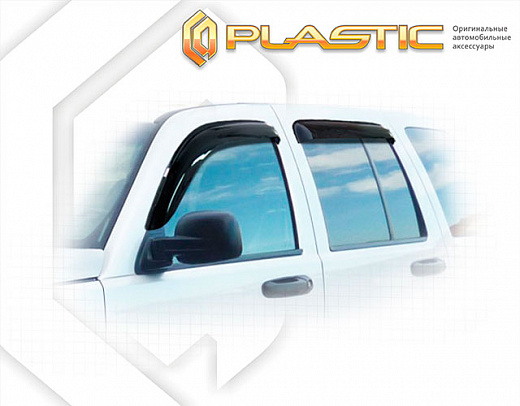 Ветровики дверей Classic полупрозрачный Jeep Liberty  2001-2007 СА Пластик