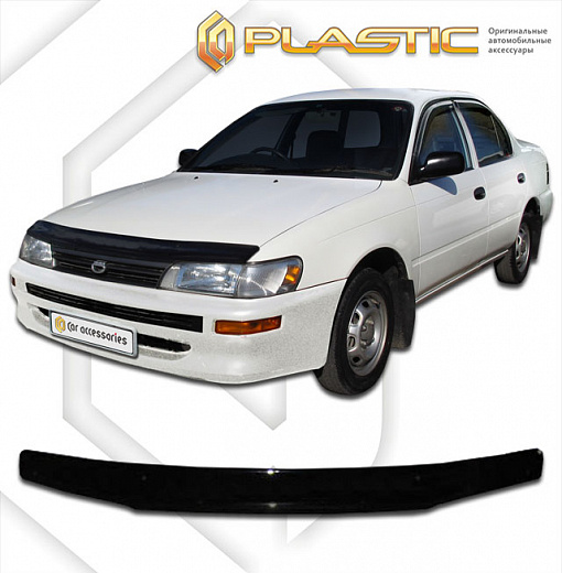 Дефлектор капота Classic черный Toyota Corolla седан 1991-1995 СА Пластик
