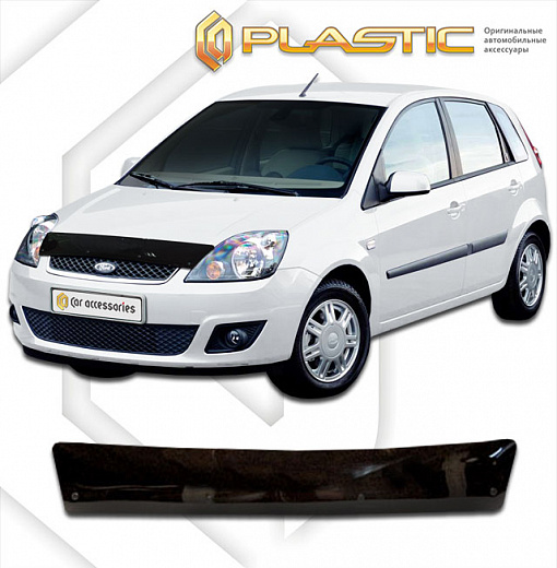 Дефлектор капота Classic черный Ford Fiesta  2002-2007 СА Пластик