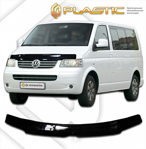 Дефлектор капота Classic черный Volkswagen Multivan  2003-2009 СА Пластик