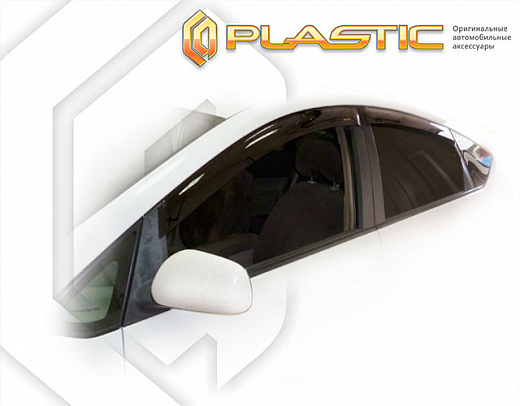 Ветровики дверей Classic полупрозрачный Toyota Prius Правый руль 2003-2011 СА Пластик