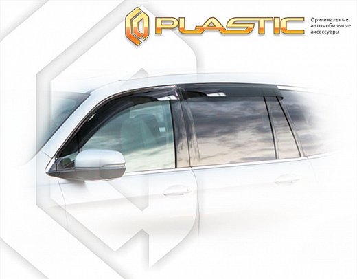 Ветровики дверей Classic полупрозрачный Honda Pilot  2016–н.в. СА Пластик