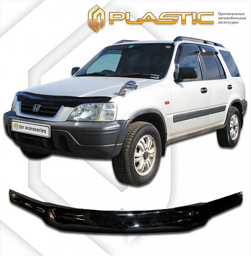 Дефлектор капота Classic черный Honda CR-V  1995-2001 СА Пластик