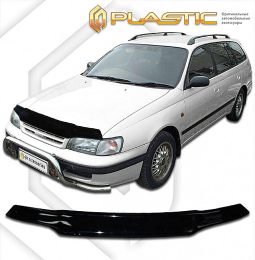 Дефлектор капота Classic черный Toyota Caldina  1992-1997 СА Пластик