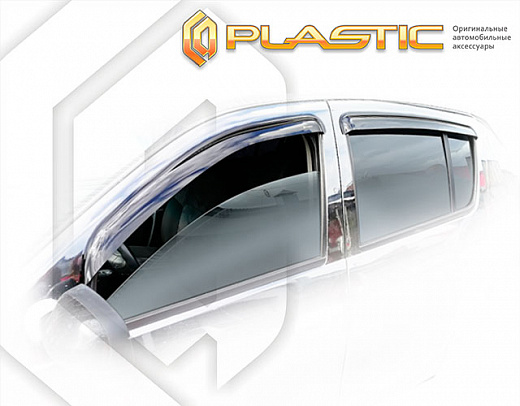 Ветровики дверей Classic полупрозрачный Renault Sandero Stepway  2010-2014 СА Пластик