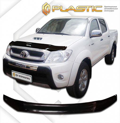 Дефлектор капота Classic черный Toyota Hilux  2005-2011 СА Пластик