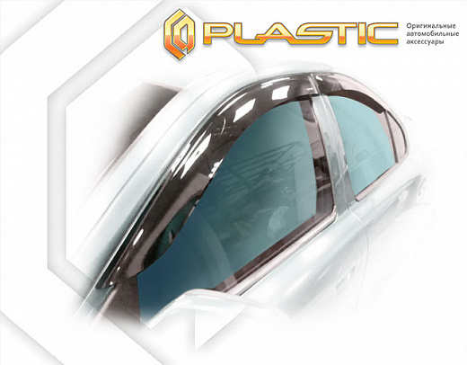Ветровики дверей Classic полупрозрачный Volvo S60  2000-2010 СА Пластик