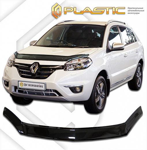 Дефлектор капота Classic черный Renault Koleos  2013–2016 СА Пластик