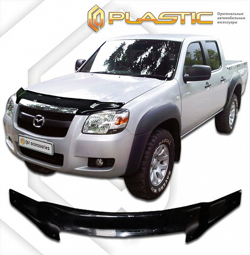 Дефлектор капота Classic черный Mazda BT-50  2008-2011 СА Пластик