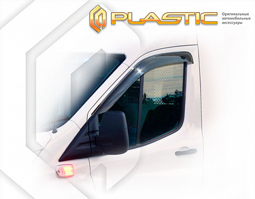 Ветровики дверей Classic полупрозрачный Ford Transit  2015–н.в. СА Пластик