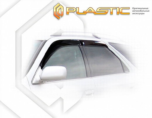 Ветровики дверей Classic полупрозрачный Toyota Mark-2 Qualis 1997-2002 СА Пластик
