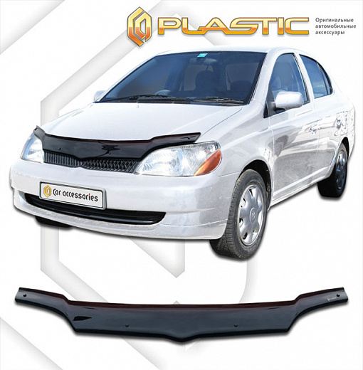 Дефлектор капота Classic черный Toyota Platz  1999-2002 СА Пластик