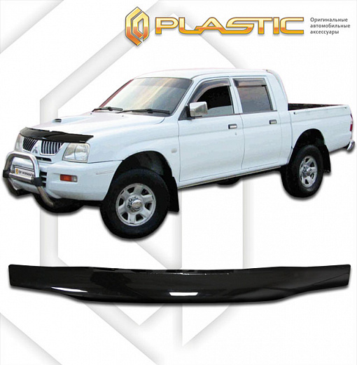 Дефлектор капота Classic черный Mitsubishi L200  2005 СА Пластик