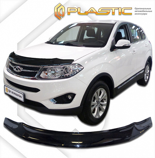 Дефлектор капота Classic черный Chery Tiggo 5  2014–н.в. СА Пластик