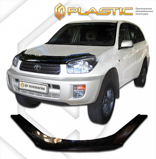 Дефлектор капота Classic черный Toyota Rav4  2000-2005 СА Пластик