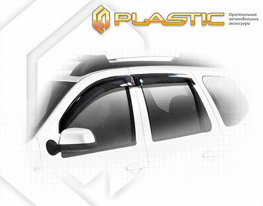 Ветровики дверей Classic полупрозрачный Nissan Terrano  2013–н.в.  СА Пластик