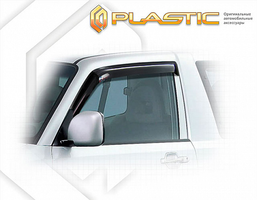 Ветровики дверей Classic полупрозрачный Mitsubishi Pajero 3 Door 2002-2006 СА Пластик