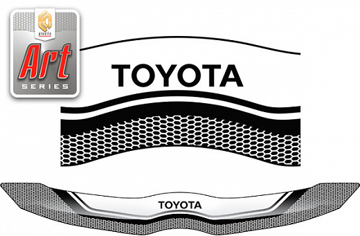 Дефлектор капота Серия "Art" белая Toyota Verso  2012-2016 СА Пластик
