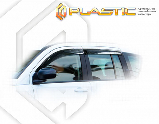 Ветровики дверей Classic полупрозрачный Jeep Compass  2013–н.в. СА Пластик