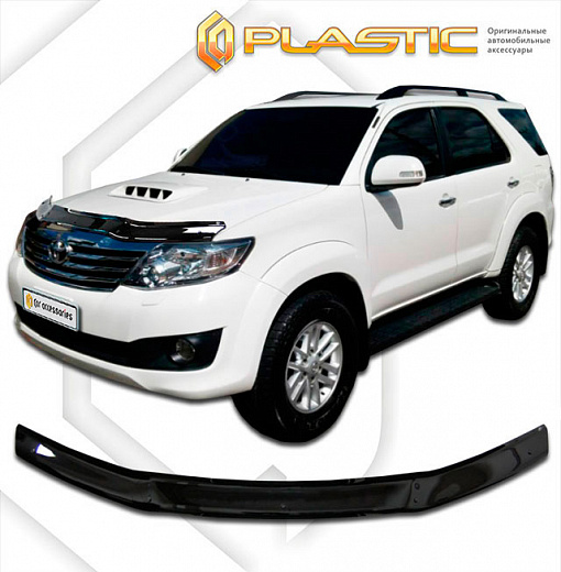 Дефлектор капота Classic черный Toyota Fortuner  2012–2015 СА Пластик