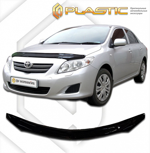 Дефлектор капота Classic черный Toyota Corolla Cедан 2007-2010 СА Пластик