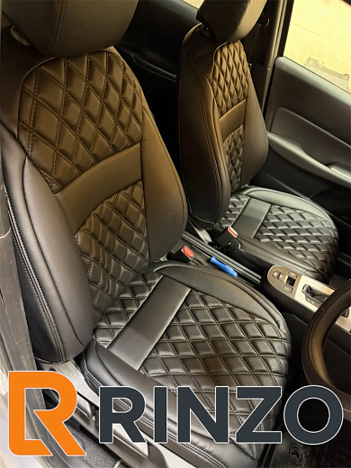 Чехлы Rinzo кожа PVC Honda Fit 4 GR 2020- модель Grid (ромб)