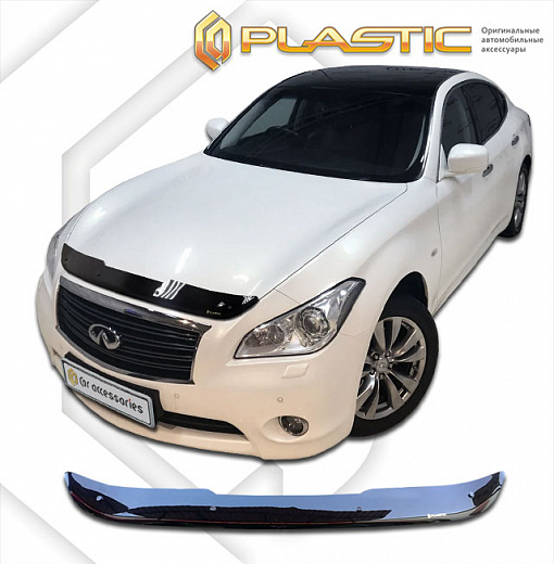 Дефлектор капота Classic черный Infiniti  M 37  2010-2014 СА Пластик