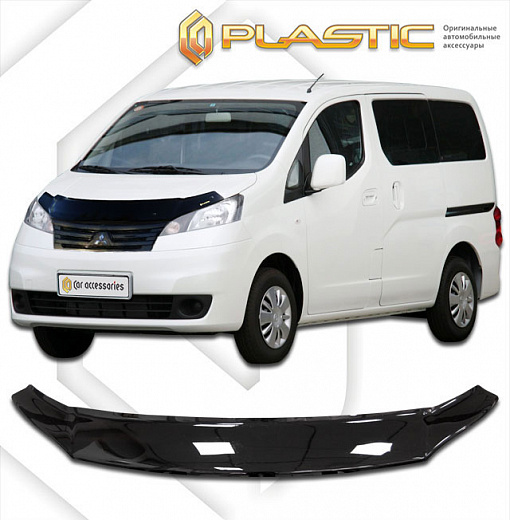 Дефлектор капота Classic черный Mitsubishi Delica D:3  2011–2019 СА Пластик
