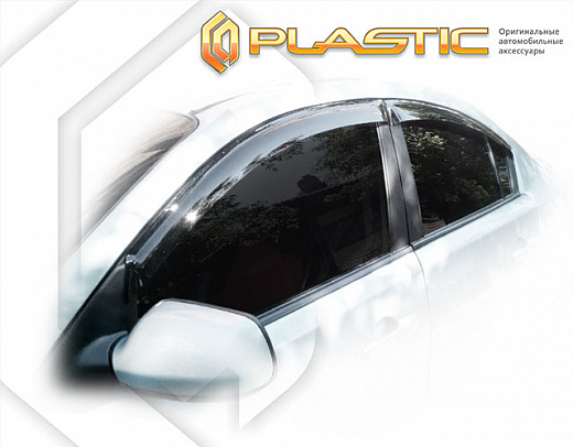 Ветровики дверей Classic полупрозрачный Mazda 3 седан 2004-2009 СА Пластик