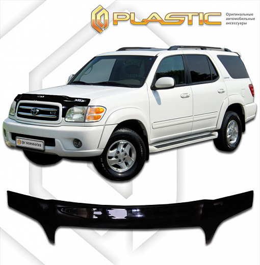 Дефлектор капота (exclusive) Classic черный Toyota Sequoia  2000-2004 СА Пластик