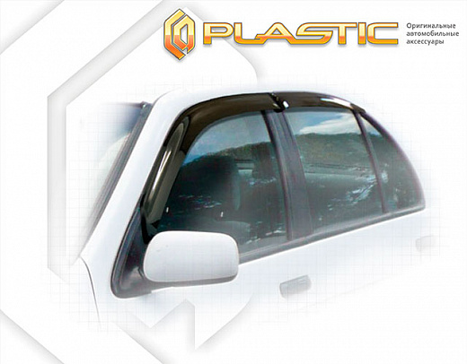 Ветровики дверей Classic полупрозрачный Nissan Sunny  1998-2002 СА Пластик