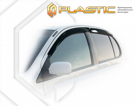 Ветровики дверей Classic полупрозрачный Toyota Platz  1999-2002 СА Пластик