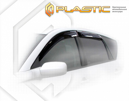 Ветровики дверей Classic полупрозрачный Toyota Caldina  2002-2006 СА Пластик