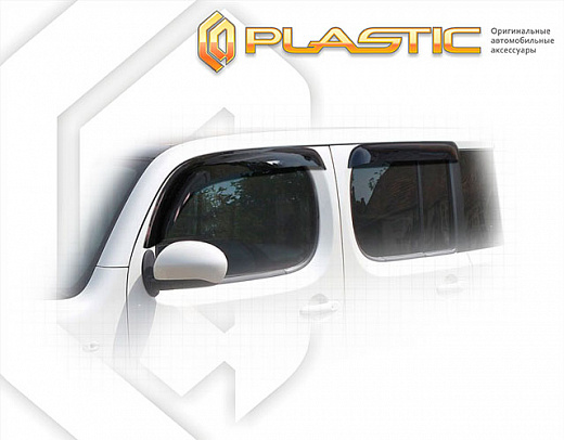 Ветровики дверей Classic полупрозрачный Nissan Cube  2009-2012 СА Пластик