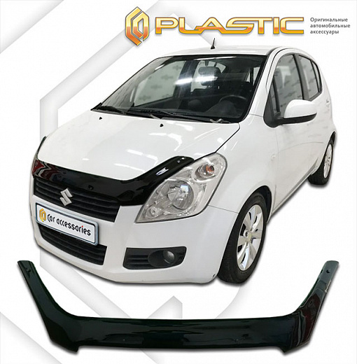 Дефлектор капота Classic черный Suzuki Splash  2008–2012 СА Пластик