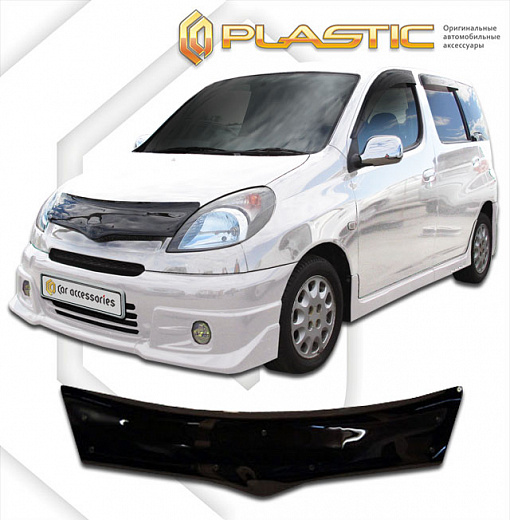 Дефлектор капота Classic черный Toyota FunCargo  1999-2005 СА Пластик