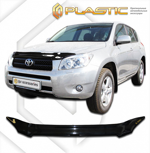 Дефлектор капота Classic черный Toyota Rav4  2006-2008 СА Пластик