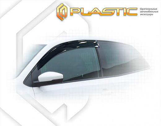 Ветровики дверей Classic полупрозрачный Volkswagen Polo хэтчбэк 3 Door 2010–2015 СА Пластик