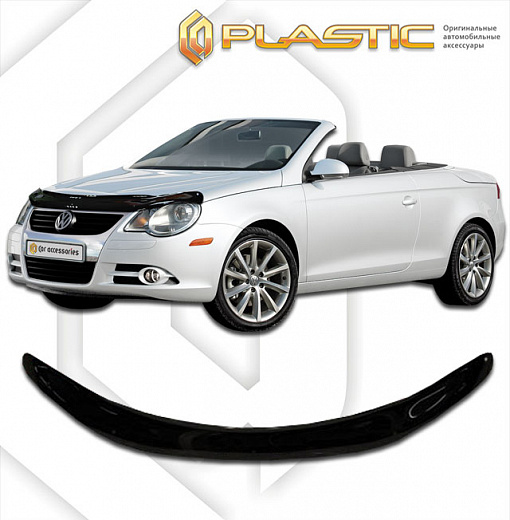 Дефлектор капота Classic черный Volkswagen Eos  2007-2010 СА Пластик