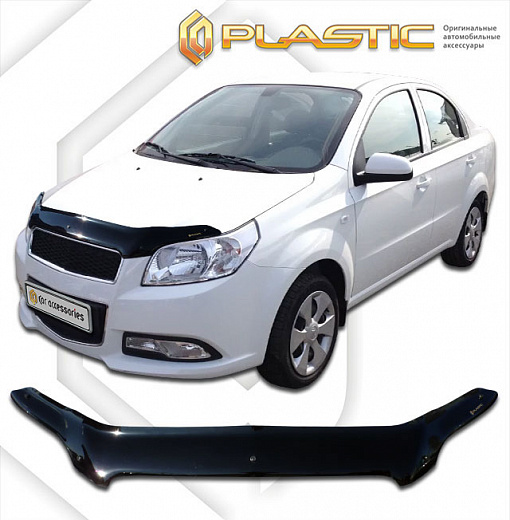 Дефлектор капота Classic черный Chevrolet Nexia  2020–н.в. СА Пластик